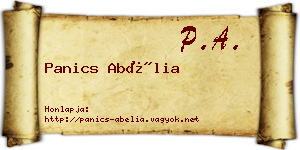 Panics Abélia névjegykártya